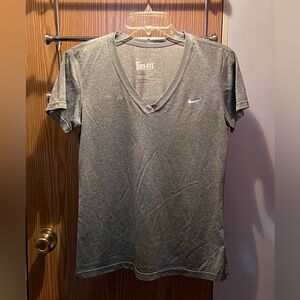 🖤Nike Gray Dri-FIT V-Neck Tee
